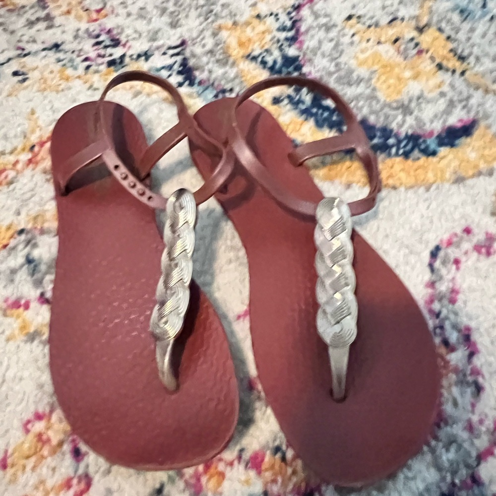 Ipanema Brown and Silver Sandals